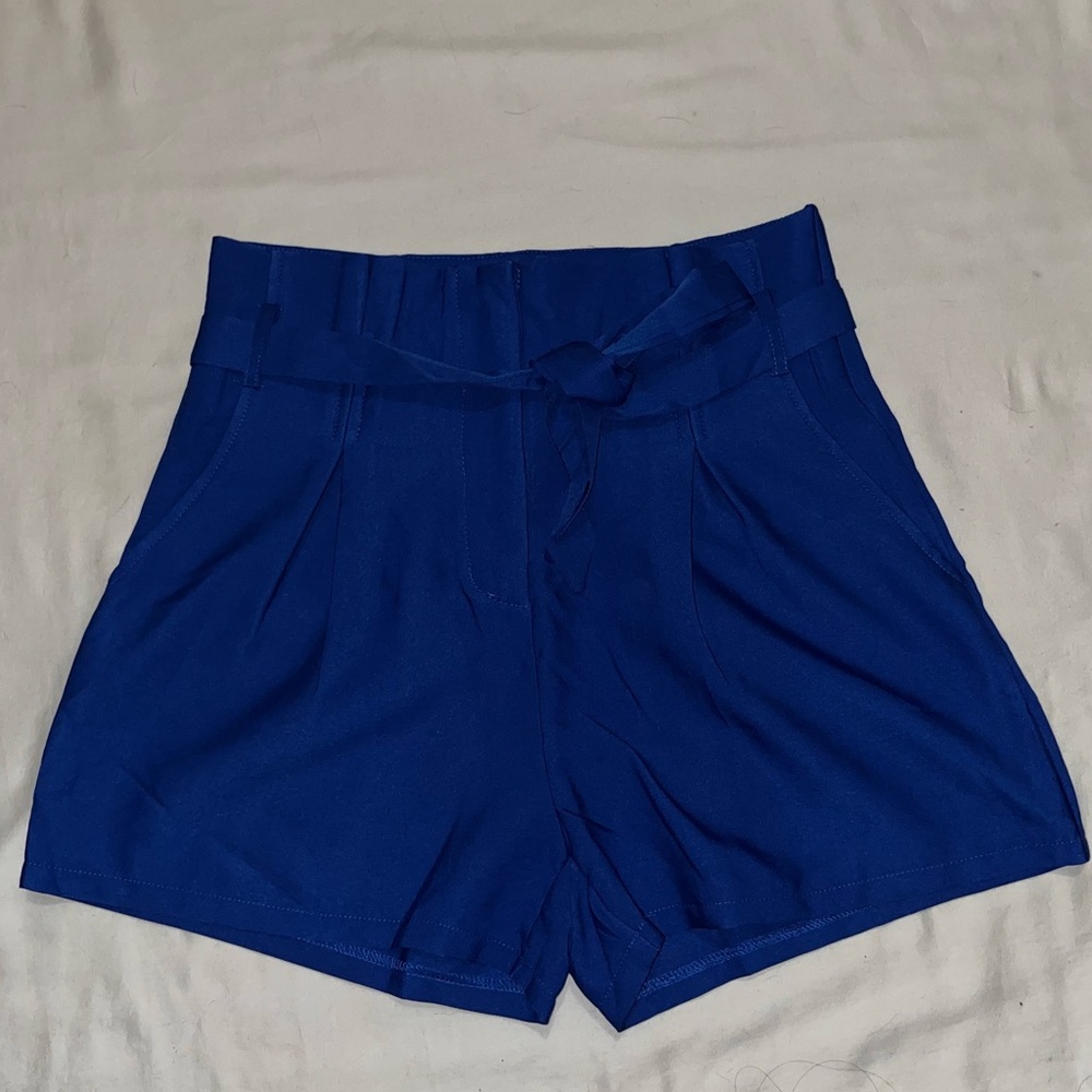 Royal Blue High Waisted Shorts